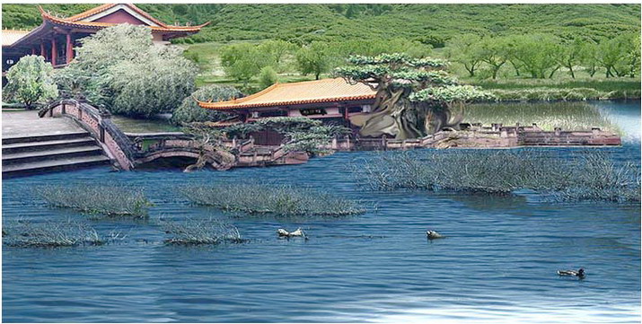 第三世多杰羌佛五明成就 工巧明之建筑庭园风景 义云高 弘扬正法